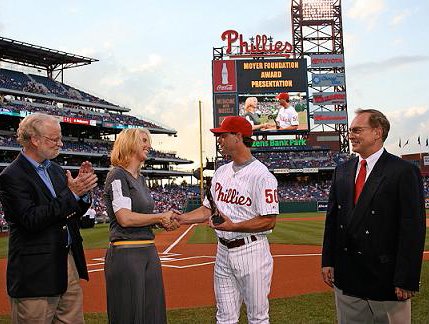 Fred Mann, Carlette Patterson, Jamie Moyer and Greg Johnson